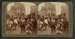 In the Irish Village, pretty lassies in jaunting cars before "Cormac Chapel", St. Louis, Mo.