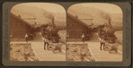 Arriving by N. Pac. Ry. at Gardiner, Montana, for visit to Yellowstone Park--looking west to Gallatin range.