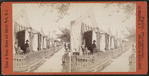 View of tourists in front of bath houses.