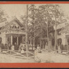View of people gathered for religious services.