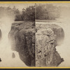 Showing the Falls and Gully in the Rocks. Water house in the distance.