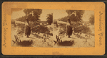 Pueblo woman balancing a pot on her head.