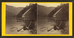 Echo Lake, from the boat house, showing the summit of Mount Lafayette.