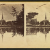 Merrimac Square with reflections.