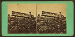 Summit of Mt. Washington and railroad train.