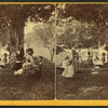 Group of people relaxing outdoors, East Jaffrey, N.H.]