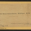 Old Brick-School House, Wolfeboro, N.H.