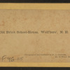 Old Brick-School House, Wolfeboro, N.H.