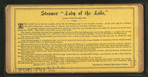 Steamer 'Lady of the Lake,' Lake Winnipeseogee.