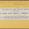 View from Cold Spring, looking South.