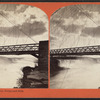 The new suspension bridge and falls.