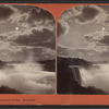 Niagara Falls from new suspension bridge, moonlight.
