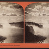 Niagara Falls from new suspension bridge, moonlight.