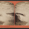Niagara Falls from new suspension bridge, moonlight.