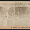 Suspension Bridge, Niagara Falls, showing the Clifton House, U.S.A.