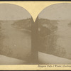 Niagara Falls (winter), looking up the river from the Suspension Bridge.
