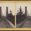 Railroad tracks over Suspension Bridge, Niagara.]