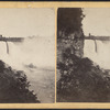 View of Niagara Falls from the banks of the river.]