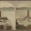 The Horse Shoe Fall and Prospect Tower, from Goat Island. [Hand-colored view.]