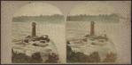 The Horse Shoe Fall and Prospect Tower, from Goat Island. [Hand-colored view.]
