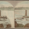 The Horse Shoe Fall and Prospect Tower, from Goat Island. [Hand-colored view.]