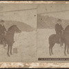 Riding horse over ice bridge, 1896.