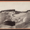 American Fall from the Hog's Back, showing the heavy ice mounds.