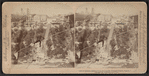 Clifford Calverly standing on one foot over the Whirlpool Rapids, Niagara, U.S.A.