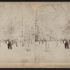 A lover's walk, Niagara Falls, New York, U.S.A. [View of couple walking in winter scene.]