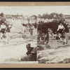 S.J. Dixon crossing Niagara Falls on a wire cable.
