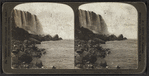 Grandeur and beauty of Niagara, the Horse Shoe from below on Goat Island, Niagara, U.S.A.