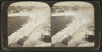 Looking down from Luna Island on ice bridge, Niagara Falls, N.Y.