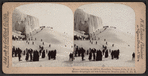 Winter sporting on the ice mountain, Niagara Falls, U.S.A.