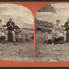 Tourists posing at Niagara Falls.