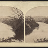 Suspension Bridge, Niagara. [Distant view, with river in foreground.]