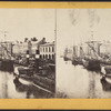 Scene on the Niagara. [Boats docked at town.]