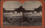 Boat going through the rapids, below the Suspension Bridge, Niagara