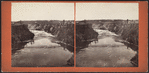 Suspension Bridge, Niagara. Distant view, spanning the river.