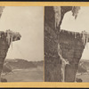 Ice covered ledge above the river, Niagara.