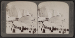 The Great Mountain of frozen spray, below the ice-bound American Falls.