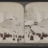 The Great Mountain of frozen spray, below the ice-bound American Falls.