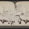 The Great Mountain of frozen spray, below the ice-bound American Falls.