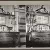 Sideboard with matching candelabras.