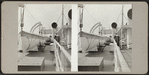 Lifeboats stored on deck of The Mohawk.