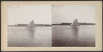 View of a sailboat, Hudson River, Lona Island.