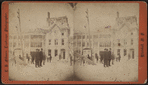 View of Commercial buildings and people in Whitehall, N.Y.