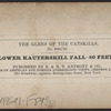 The Lower Kauterskill Fall, eighty feet high.