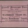 Building used byt the Waterloo Yeast Co. in manufacturing Twin Brothers' Yeast at Waterloo, N.Y.