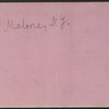 Bird's eye view of Malone, N.Y.