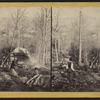 Maple sugar making in the Northern Woods of New York.